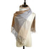 Plaid shawl elegant socialite style